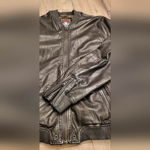 "SOLD" Diesel industry leather bomber jacket euc size L - Picture 4 of 16